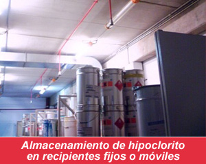 ALMACENAMIENTO DE HIPOCLORITO EN RECIPIENTES FIJOS O MÓVILES